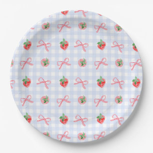 Assiettes En Carton Première aquarelle de Preppy Berry Birthday Strawb