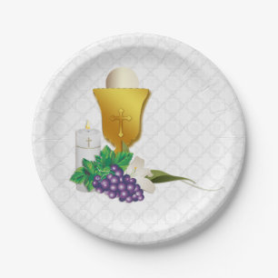Assiettes En Carton Première communion