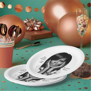 ASSIETTES EN CARTON PREMIÈRE DAME MICHELLE OBAMA
