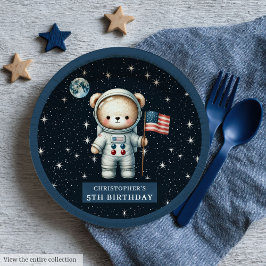 Assiettes En Carton Première fête d'anniversaire de l'astronaute de l'