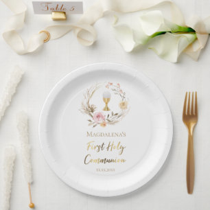 Assiettes En Carton Première sainte communion