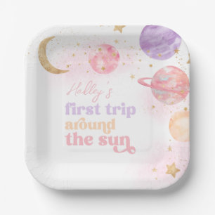 Assiettes En Carton Première visite de la fille autour des plaques de 
