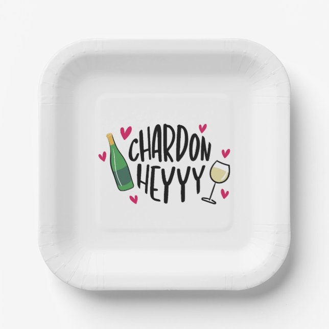 Assiettes En Carton Preppy Chardonnay Funny (Recto)