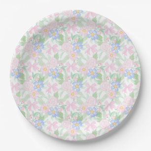 Assiettes En Carton Preppy Grandmillennial Floral