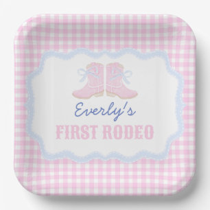 Assiettes En Carton Preppy Rodeo First Birthday Cowgirl Boots
