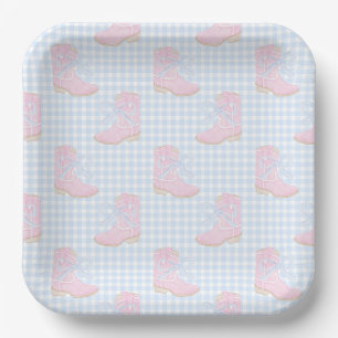 Assiettes En Carton Preppy Rodeo First Birthday Cowgirl Boots