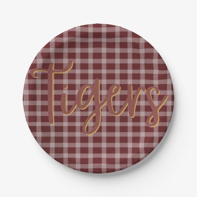Assiettes En Carton Preppy Tiger Paper Plate (Devant)