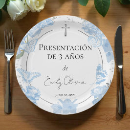 Assiettes En Carton Presentación 3 años Plaques de papier Papier Papie