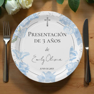 Assiettes En Carton Presentación 3 años Plaques de papier Papier Papie