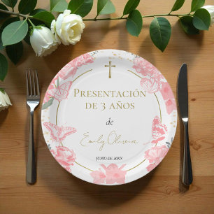 Assiettes En Carton Presentación 3 años Plaques Papier Papiers Papiers