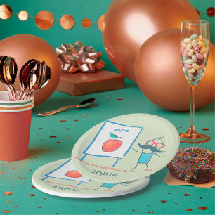 Assiettes En Carton Présentation d'une Apple