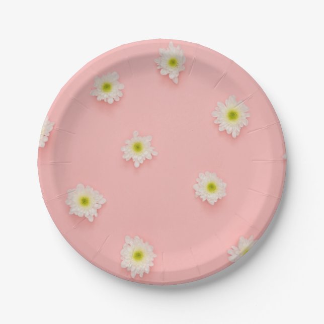 Assiettes En Carton Pressage rose et marron (Devant)