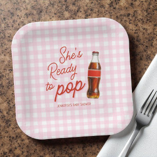 Assiettes En Carton Prêt À Pop Soda Pop Cola Girl Baby shower