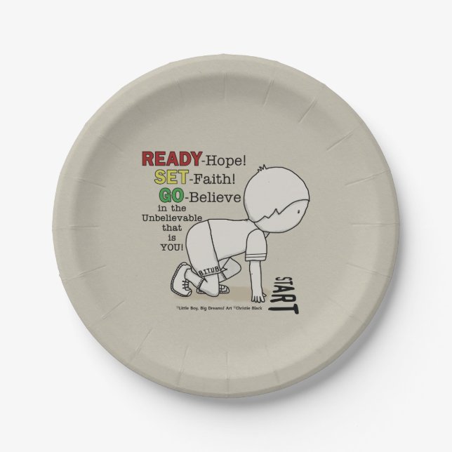 Assiettes En Carton Prêt, Partez, Croyez ! (Devant)