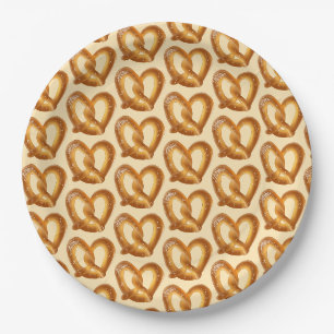 Assiettes En Carton Pretzel doux au sel