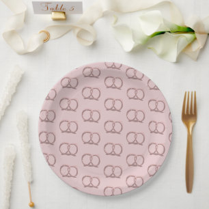 Assiettes En Carton Pretzel Salé Twist Motif Party 