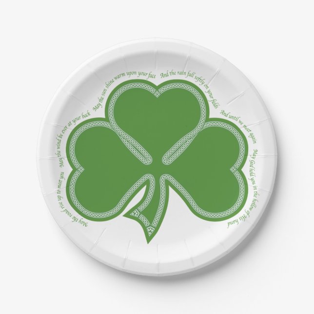 Assiettes En Carton Prière irlandaise (Devant)
