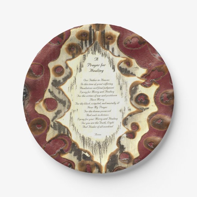 Assiettes En Carton Prière Pour Guérir (Devant)