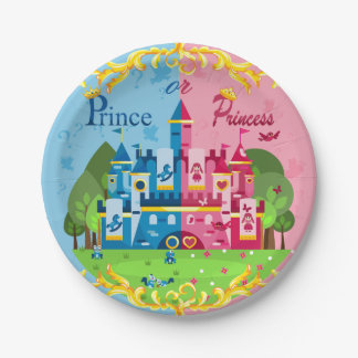 Assiettes En Carton Prince ou Princesse Sexe Révéler Plaques 9"