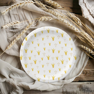Assiettes En Carton Princess Gold Crown