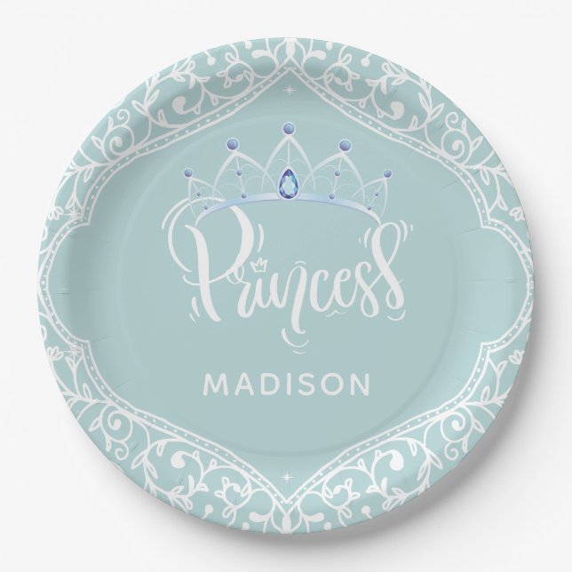 Assiettes En Carton Princess Party Royal Personnalisé (Devant)