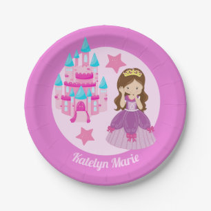 Assiettes En Carton Princesse Anniversaire Fête Cute Enfants Rose Pers