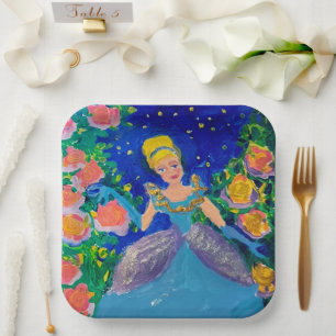 Assiettes En Carton Princesse "Art by Kids"