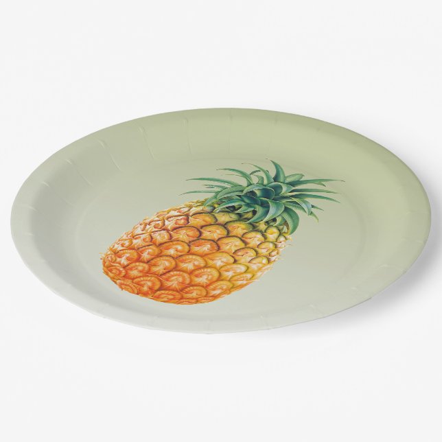 Assiettes En Carton Princesse aux ananas (Angle)