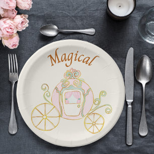 Assiettes En Carton Princesse d'anniversaire enchanteresse