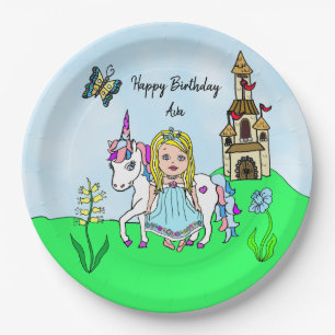 Assiettes En Carton Princesse personnalisée et fête d'anniversaire de 