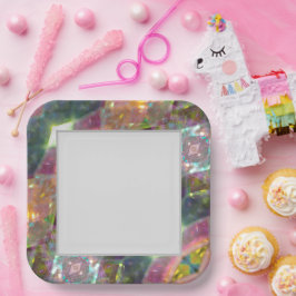 Assiettes En Carton Prisme Des Couleurs