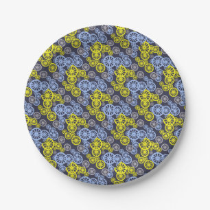 Assiettes En Carton Produit de cercle de roue funky et heureux