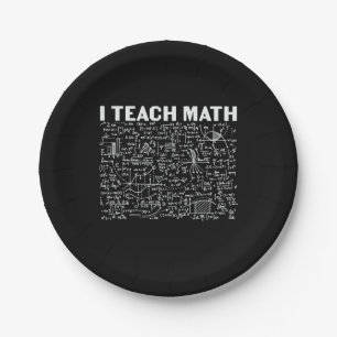 Assiettes En Carton Professeur de mathématiques J'enseigne les mathé