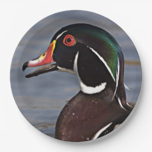 Assiettes En Carton Profil d'un canard à bois