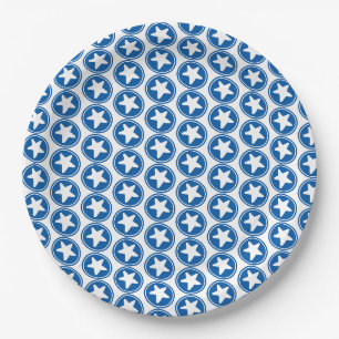 Assiettes En Carton Profil sous convention astérisque de marine -