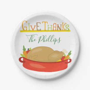Assiettes En Carton Profitez de votre Turquie Thanksgiving