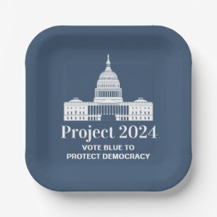 Assiettes En Carton Projet 2024 Vote pour la démocratie