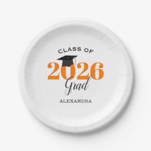 Assiettes En Carton Promotion 2026 Simple Orange et Noir