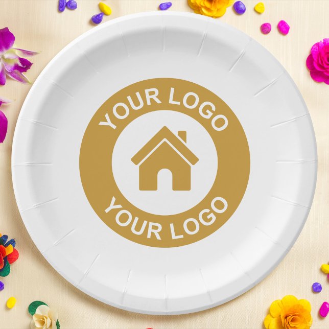 Assiettes En Carton Promotion du logo d'entreprise personnalisé (Créateur téléchargé)