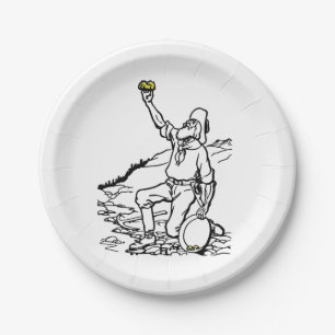 Assiettes En Carton Prospecteur Gold Miner