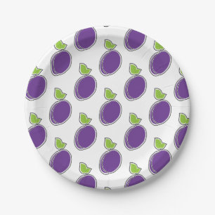 Assiettes En Carton Prune