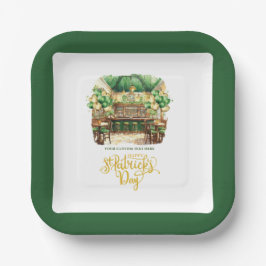 Assiettes En Carton Pub St. Patrick's Day Personnalisé Aquarelle