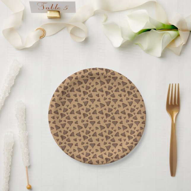 Assiettes En Carton Puce de chocolat (Mariage)