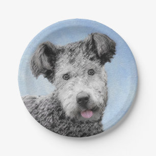 Assiettes En Carton Pumi Peinture - Cute Original Chien Art