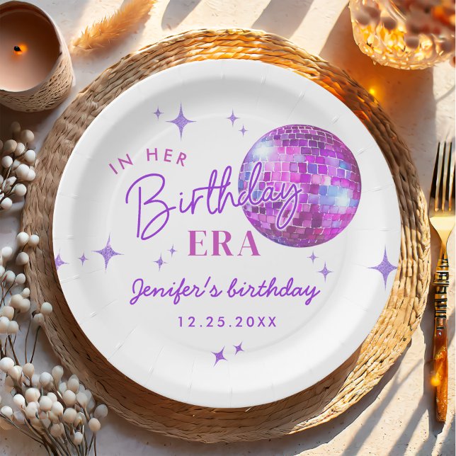 Assiettes En Carton Purple Dans Ma Musique De L'Ère D'Anniversaire (Créateur téléchargé)