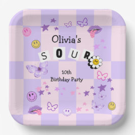 Assiettes En Carton Purple Pop Music Entre Ado Invitation Anniversaire