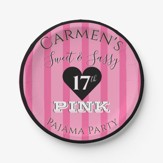 Assiettes En Carton Pyjama|Fête d'anniversaire (Devant)