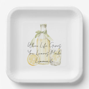 Assiettes En Carton Quand La Vie Vous Donne Des Citrons Font De La Lem