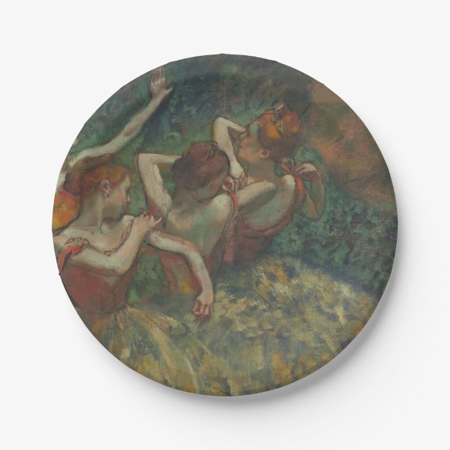 Assiettes En Carton Quatre danseuses, peinture impressionniste, Edgar  (Devant)