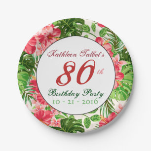 Assiettes En Carton Quatre-vingtième plaque à papier de fête